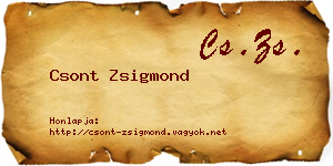 Csont Zsigmond névjegykártya