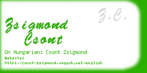 zsigmond csont business card